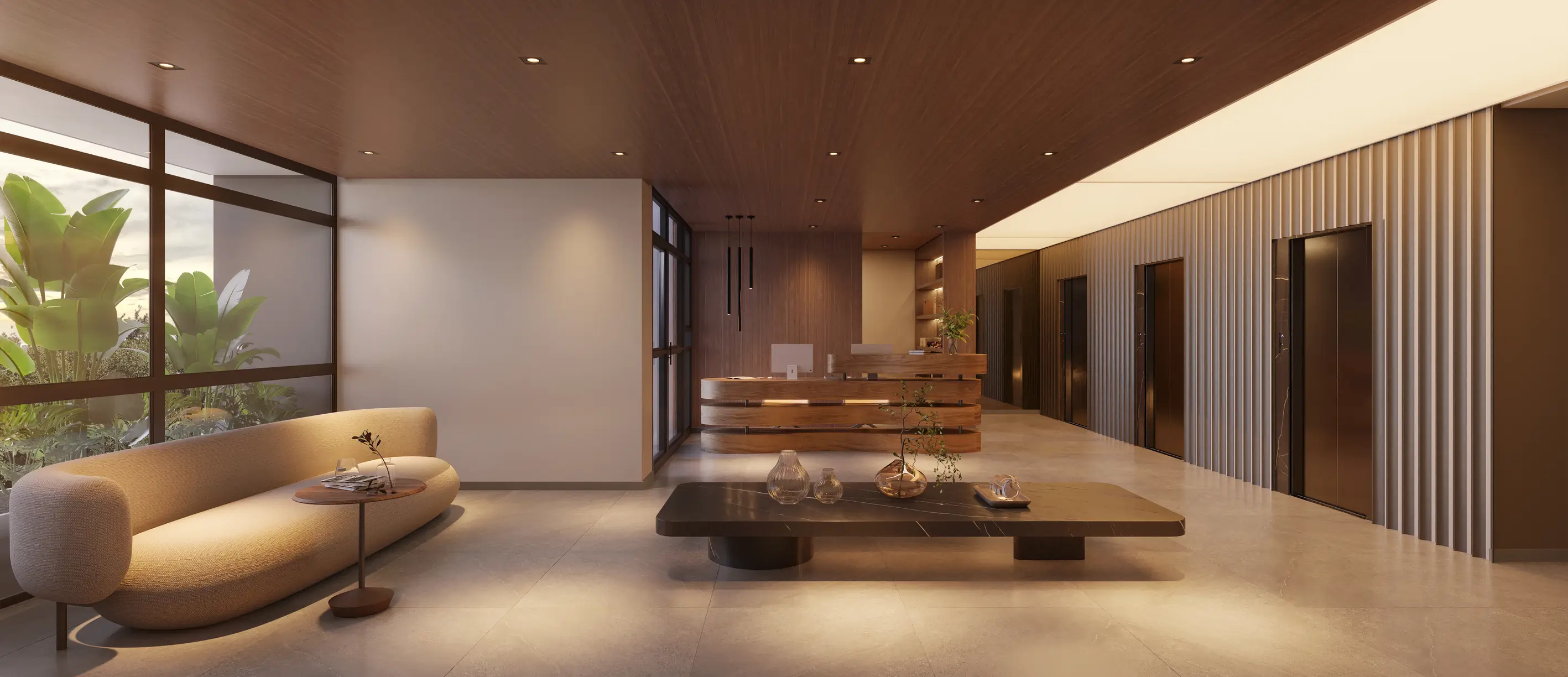 Lobby de entrada do VICI Faria Lima